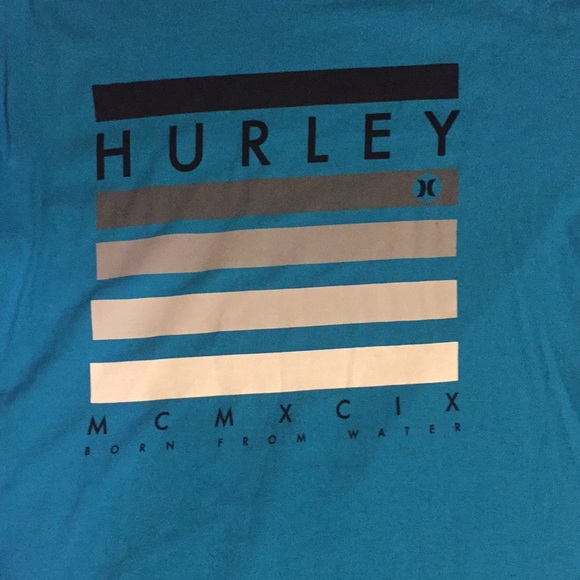 Hurley-size S tee- great aqua blue color! - Picture 2 of 4